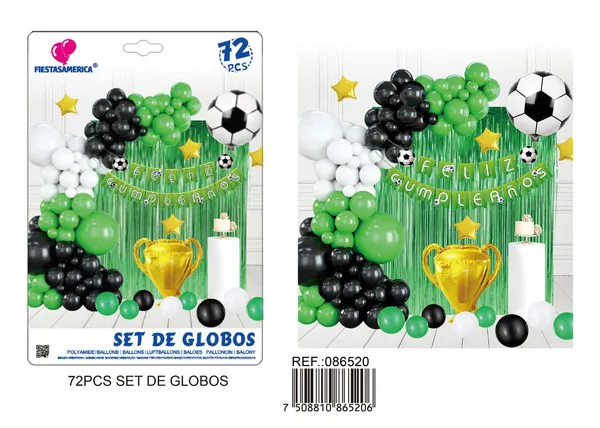 Globos metálicos temática fútbol