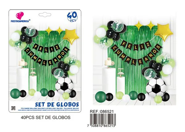 Globos metálicos temática fútbol