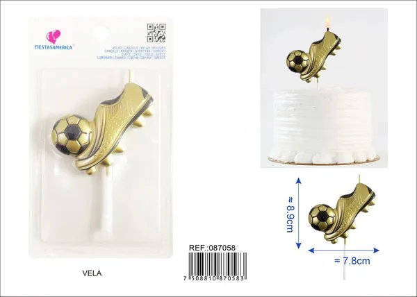 Vela para pastel de fútbol