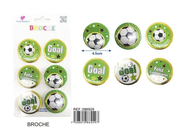 Globos metálicos temática fútbol