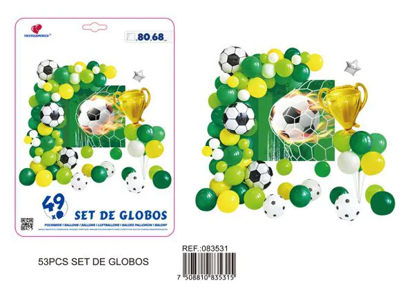 Globos metálicos temática fútbol