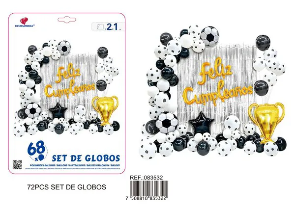 Globos metálicos temática fútbol
