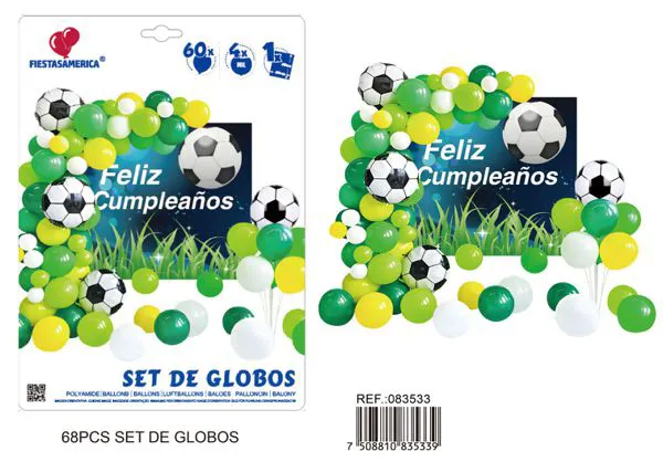 Globos metálicos temática fútbol