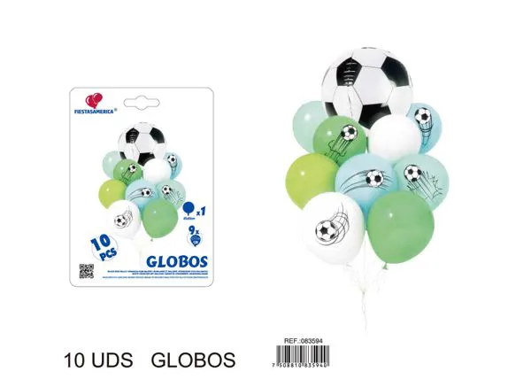 Globos metálicos temática fútbol