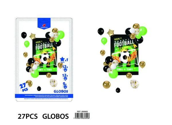 Globos metálicos temática fútbol