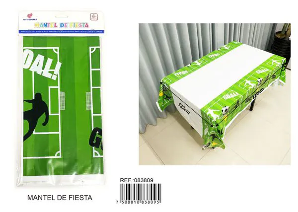 Mantel de fiesta temática fútbol