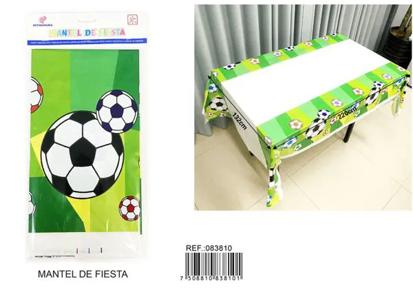 Mantel de fiesta temática fútbol