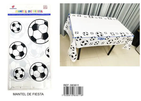 Mantel de fiesta temática fútbol