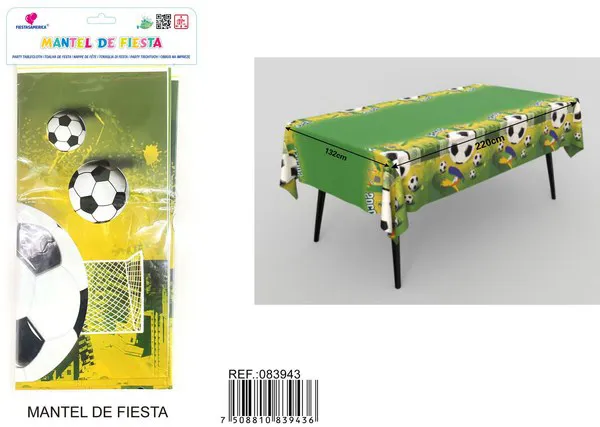 Mantel de fiesta temática fútbol