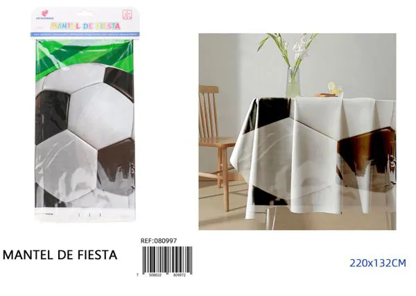 Mantel de fiesta temática fútbol