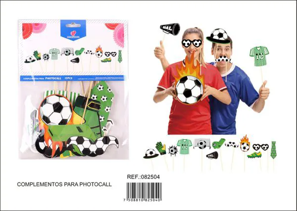 Accesorios para fotos temática fútbol