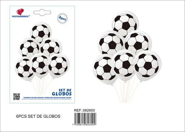 Set de globos metálicos temática fútbol