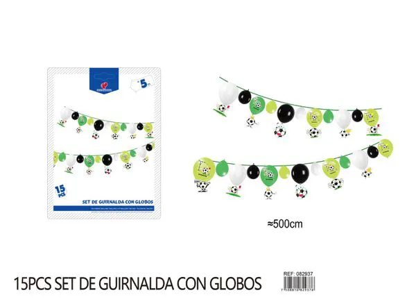 Set de globos de balón de fútbol
