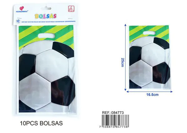 Bolsas perladas de regalo temática fútbol