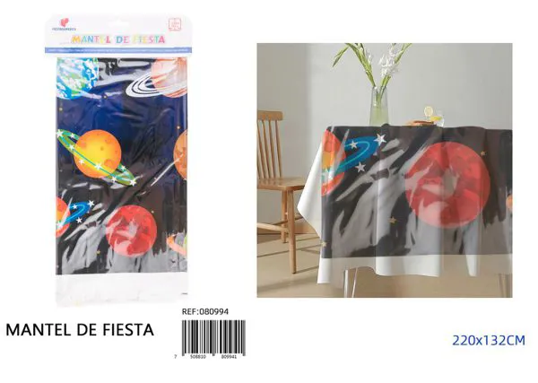 Mantel de fiesta temática espacio