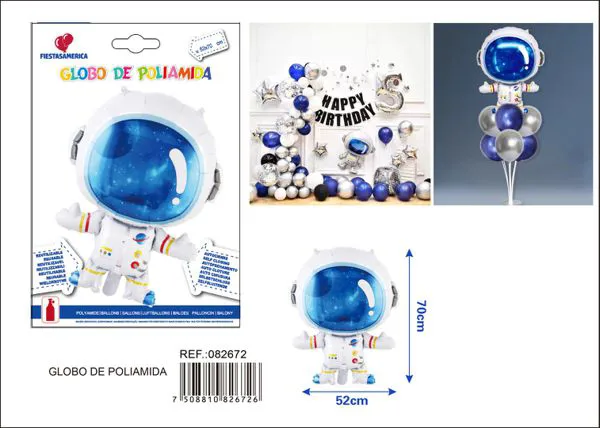 Globo metálico de astronauta