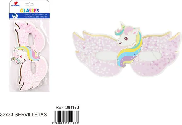 Adornos de ojos de unicornio con brillo