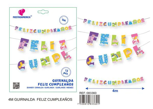 Letras metálicas de unicornio