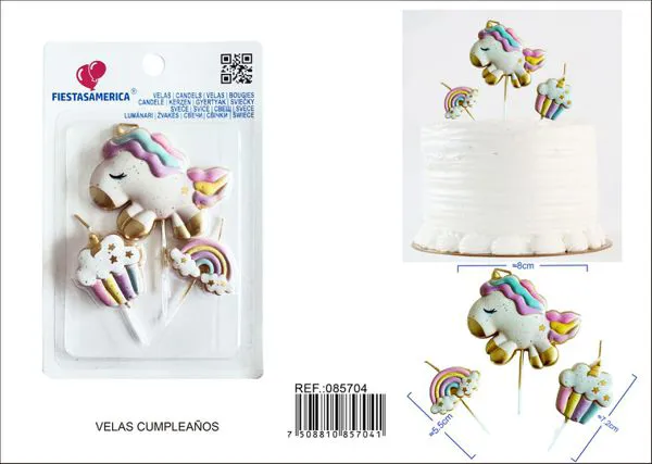 Set de globos metálicos de unicornio