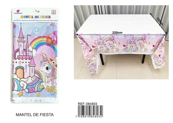 Mantel de fiesta temática unicornio