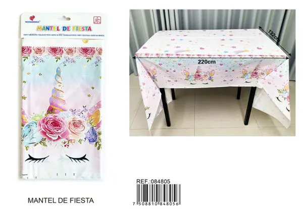 Mantel de fiesta temática unicornio