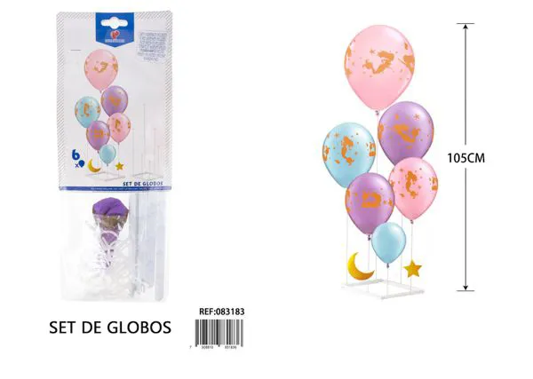Globo metálico de sirena rosa