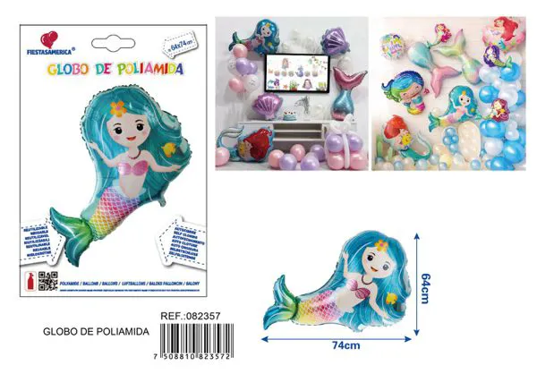 Globo metálico de sirena