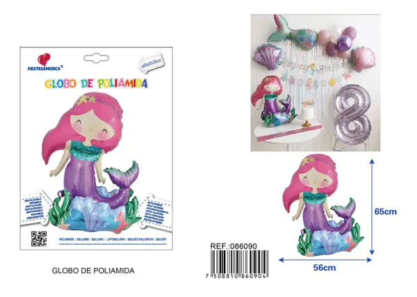 Globo metálico de sirena