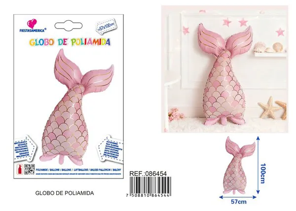 Globo metálico de cola de sirena
