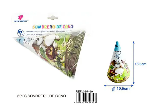 Globo metálico de gorro temática animales