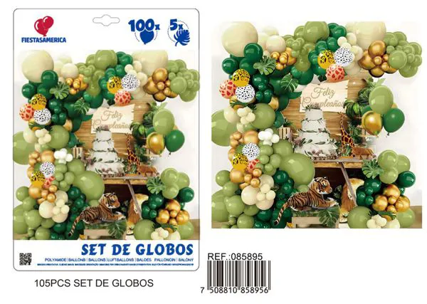 Set de globos metálicos temática animales