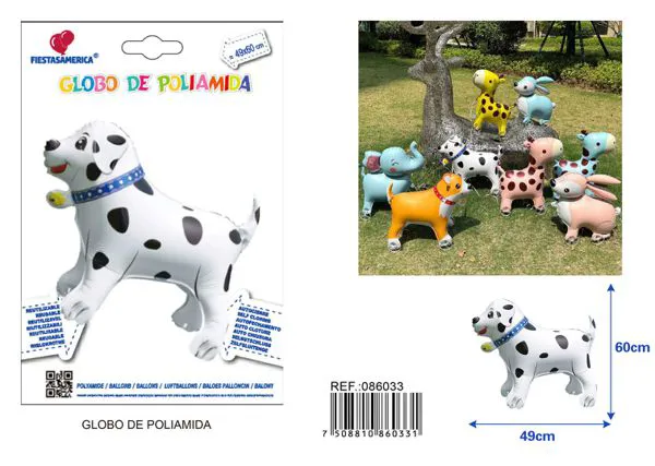 Globo metálico de perro dálmata