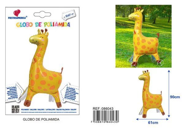 Globo metálico de jirafa