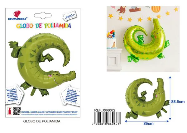 Globo metálico de cocodrilo