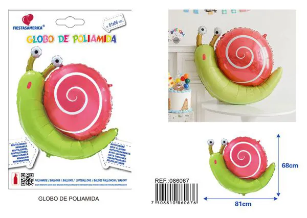 Globo metálico de caracol