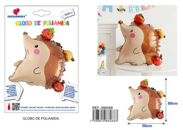 Globo metálico de erizo