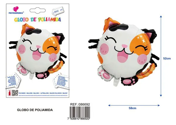 Globo metálico de gatito