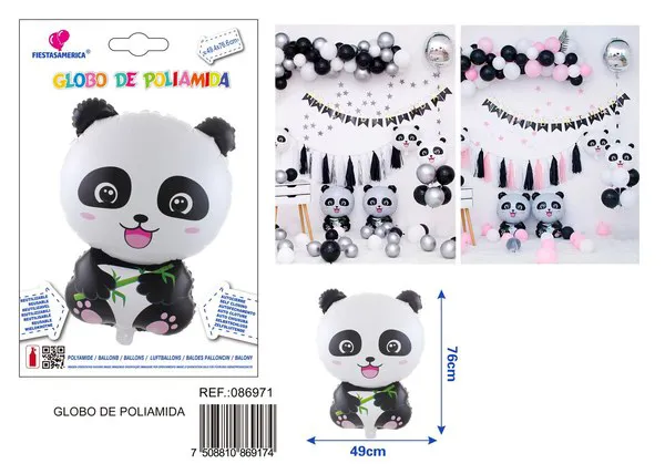 Globo metálico de panda