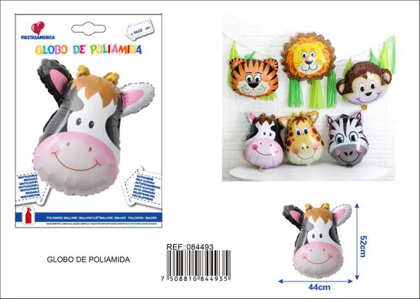 Globo metálico de cabeza de vaca