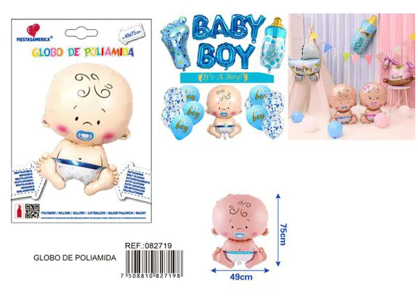 Globo metálico de niño