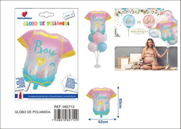Globo metálico de ropa de bebé