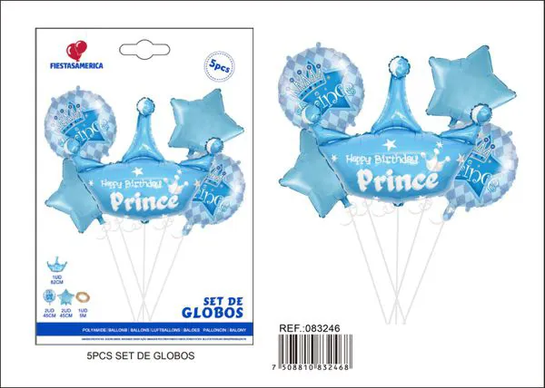 Globos metálicos set azul