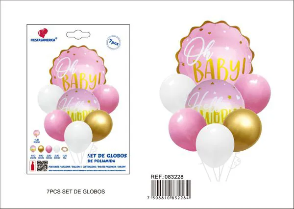 Globos metálicos set baby shower