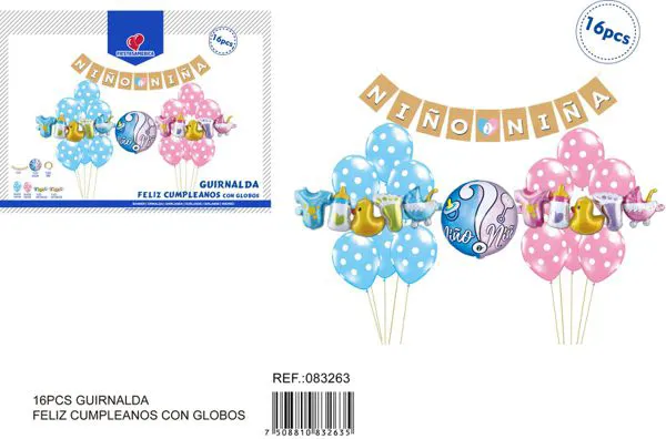 Guirnalda para revelación de género