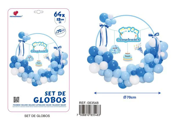 Globos metálicos set de círculos niño