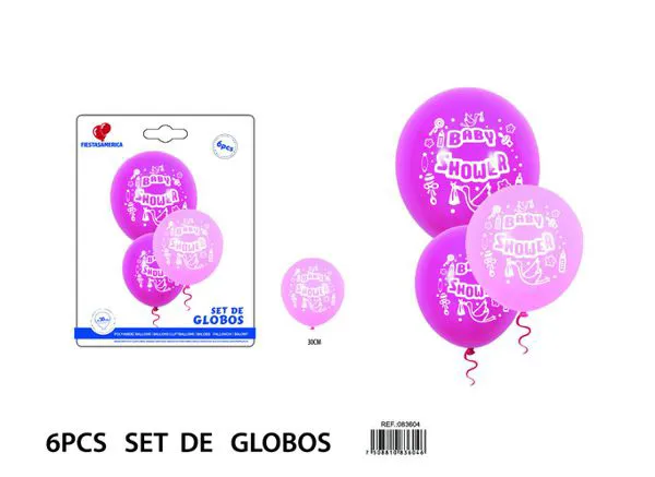 Globos metálicos de niña rosa