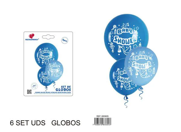 Globos metálicos de niño azul
