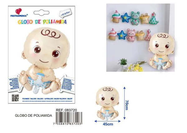 Globo metálico de niño