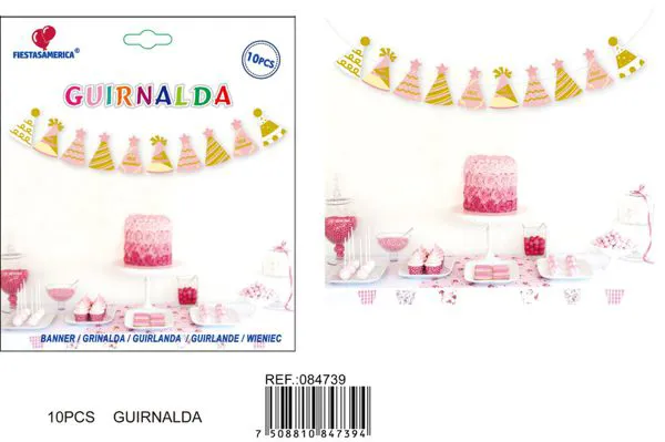 Guirnalda Feliz Cumpleaños dorada