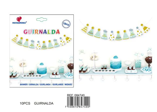 Guirnalda Feliz Cumpleaños dorada